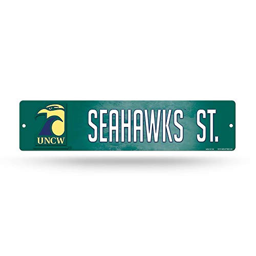 NCAA Rico Industries 16Inch Plastic Street Sign D?r North Carolina Wilmington Seahawks