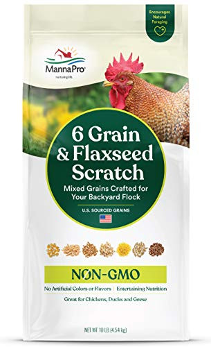 Manna Pro 6 Grain and Flaxseed Scratch  NonGMO  10 LB