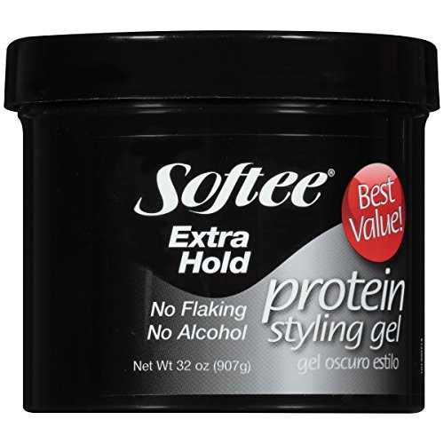 Softee Softee extra hold protein styling gel 32 ounce Black 32 Ounce