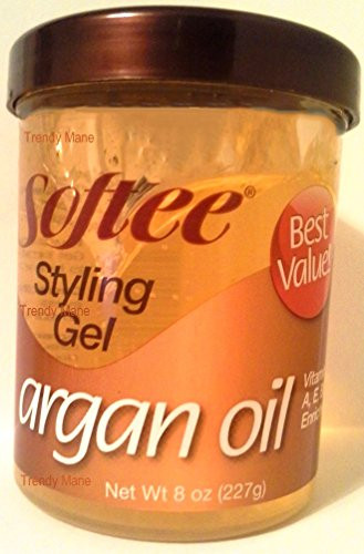 Softee Softee argan oil styling gel 8 ounce Yellow 8 Ounce