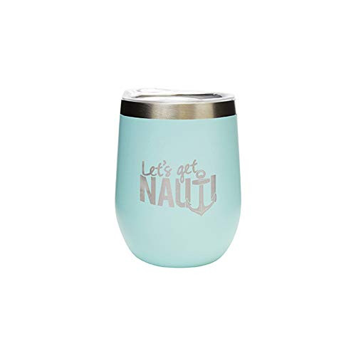 Carson 36110 Lets Get Nauti Stemless Wine Tumbler 12 oz Seafoam