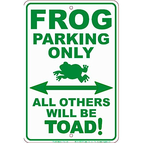 Signs 4 Fun Spsf Frog Small Parking Sign