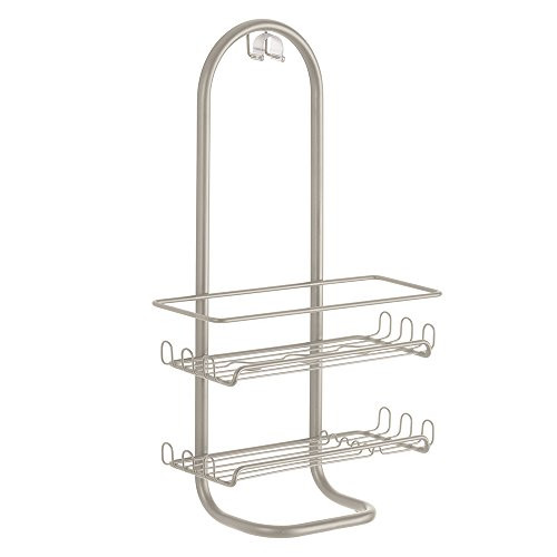 InterDesign Classico Jumbo Bathroom Caddy  Shower Storage Shelves for Shampoo, Conditioner and Soap, Satin