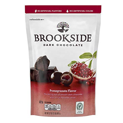 Brookside Dark Chocolate Pomegranate and fruit flavors 32Ounce Bag by Brookside Brookside Dark Chocolate Pomegranate and fruit flavors 32Ounce Bag by Brookside