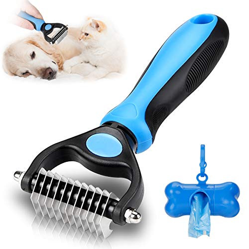 KAYI Dematting Dog Brush Pet Grooming Brush for Dogs  Cats Undercoat Comb Tangles Removing Deshedding Shedding Brush for Long Short Hair 1 Side Grooming Tool