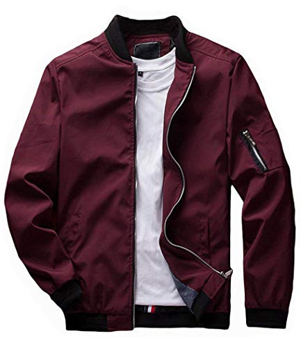 Banana Bucket Mens Jacket Slim Fit Lightweight Softshell Flight Bomber Jacket Coat
