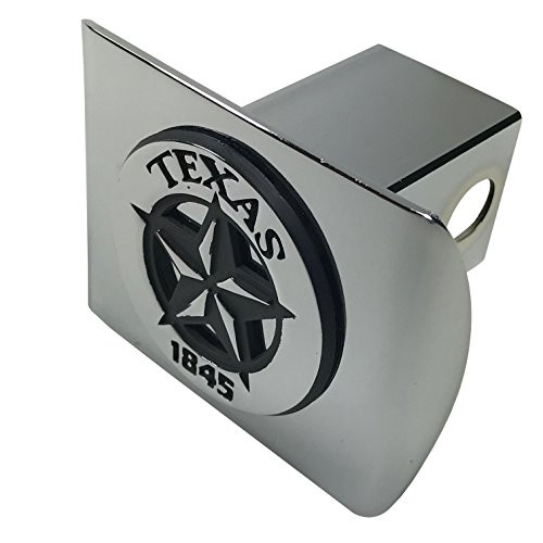 AMG Texas State Star 1845 Metal Emblem on Chrome Metal Hitch Cover AMG Texas State Star 1845 Metal Emblem on Chrome Metal Hitch Cover