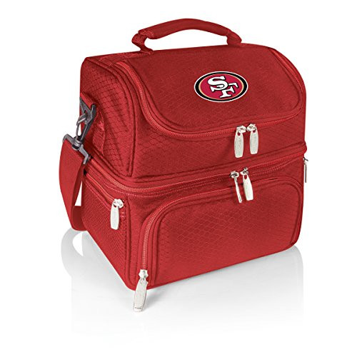 PICNIC TIME NFL San Francisco 49ers Pranzo Insulated Lunch Tote with Service for One Red PICNIC TIME NFL San Francisco 49ers Pranzo Insulated Lunch Tote with Service for One Red