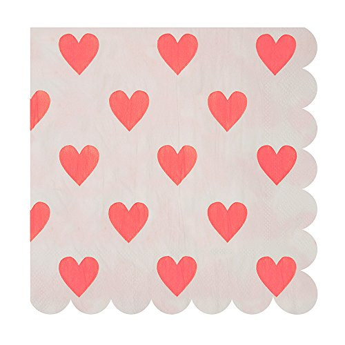 Meri Meri Pink Hearts Napkins Large