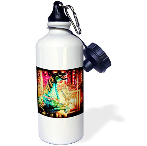 3dRose Merry Go Round Dragon by Angel and spot Sports Water Bottle 21 oz White 3dRose Merry Go Round Dragon by Angel and spot Sports Water Bottle 21 oz White