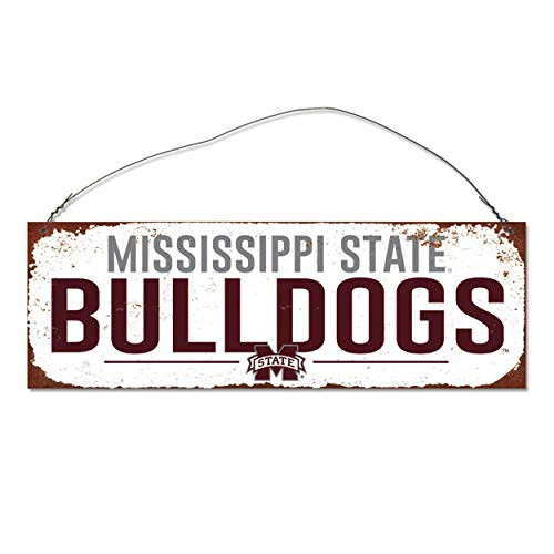 NCAA Legacy Mississippi State Bulldogs Rectangle Tin Sign One Size Stock