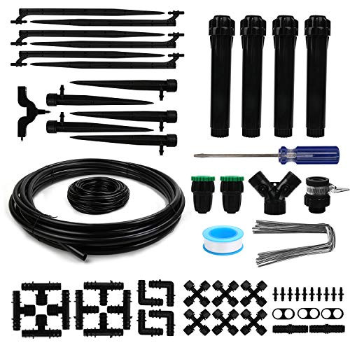 Flantor Garden Irrigation System50ft 12  50ft 14 Blank Distribution Tubing Watering Drip KitIrrigation Kit Automatic Mist Irrigation Equipment Set for Garden Greenhouse Flower BedPatioLawn
