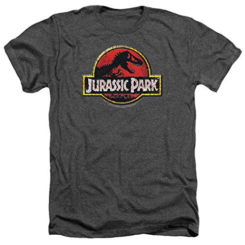 Popfunk Jurassic Park Stone Logo T Shirt and Stickers Medium Charcoal