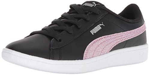 PUMA Baby Vikky Glitz Slip On Sneaker BlackOrchid Silver 7 M US Toddler