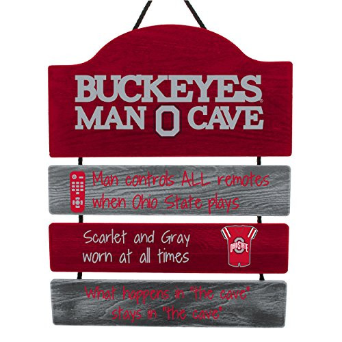 FOCO Ohio State Buckeyes NCAA Mancave Team Logo Man Cave Hanging Wall Sign