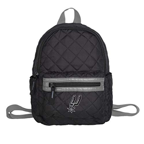 FOCO NBA San Antonio Spurs Womens Black Quilted Mini BACKPACKBLACK Quilted Mini Backpack Team Color OS