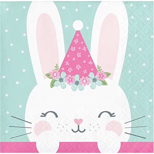 Bunny Party Birthday Beverage Napkins, 48 ct
