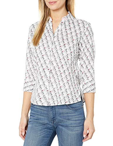 Foxcroft Womens Plus Size Mary Toucan Wrinkle Free Shirt White Multi 20W