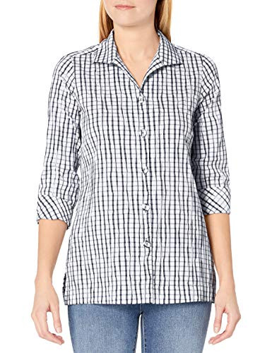 Foxcroft Womens Button Up Black 2