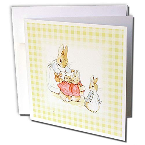 3dRose Image of Peter Rabbit On Cream Checks Greeting Cards 6 x 6 Set of 12 gc2343012 3dRose Image of Peter Rabbit On Cream Checks Greeting Cards 6 x 6 Set of 12 gc2343012