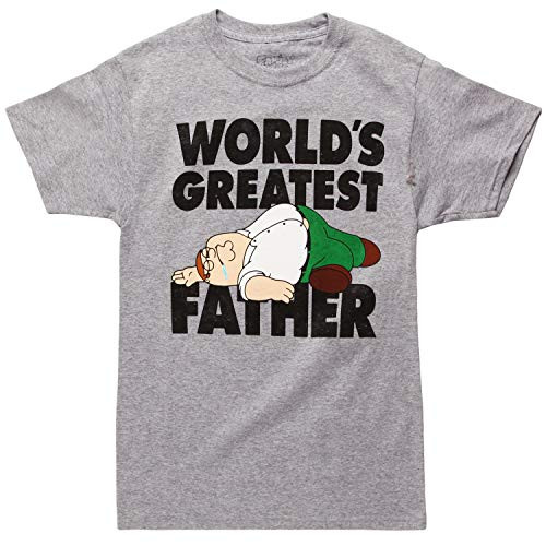Family Guy Worlds Greatest Father Adult TShirt  Heather Grey Medium