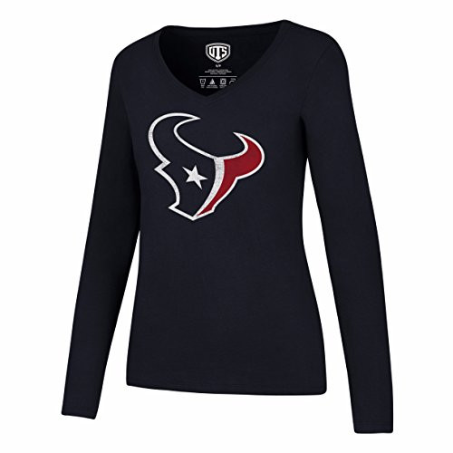 OTS NFL Houston Texans Womens Rival Long Sleeve Tee Distressed Logo Large OTS NFL Houston Texans Womens Rival Long Sleeve Tee Distressed Logo Large