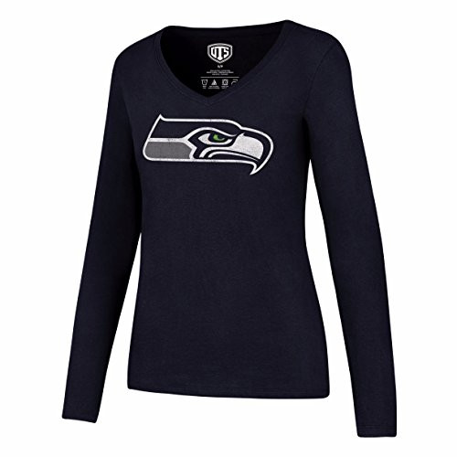 OTS NFL Seattle Seahawks Womens Rival Long Sleeve Tee Distressed Logo Large OTS NFL Seattle Seahawks Womens Rival Long Sleeve Tee Distressed Logo Large