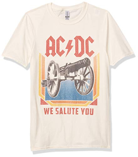 ACDC Heavy Metal Rock Band We Salute You Natural Adult TShirt Tee