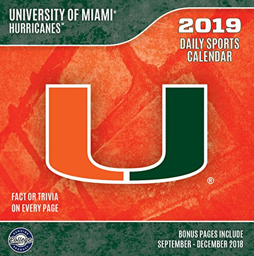 Turner 1 Sport Miami Hurricanes 2019 Box Calendar Desk Calendar (19998051480)