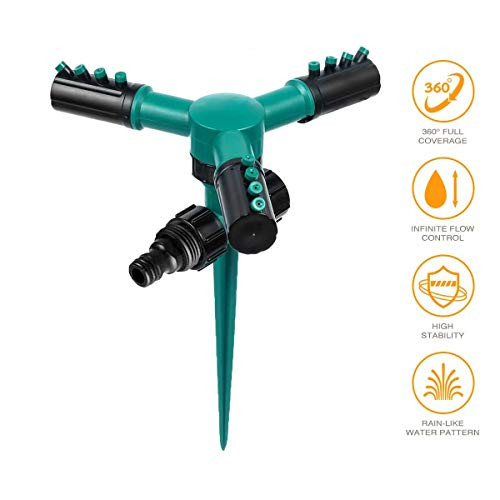 TaDaKool Lawn Sprinkler Garden Sprinkler 360 Degree Automatically Rotating Watering Sprinklers for Garden Sprinklers Rotating Irrigation System for Garden Yard Kids