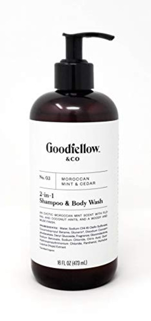 Goodfellow  Co  No 03 Moroccan Mint  Cedar 2in1 Shampoo  Body Wash  Mens Scented Shampoo and Body Wash Helps You Look and Smell Your Best