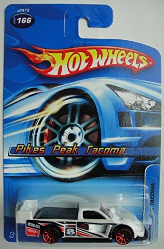 Hot Wheels WHITE PIKES PEAK TACOMA #166 10 SPOKE WHEELS