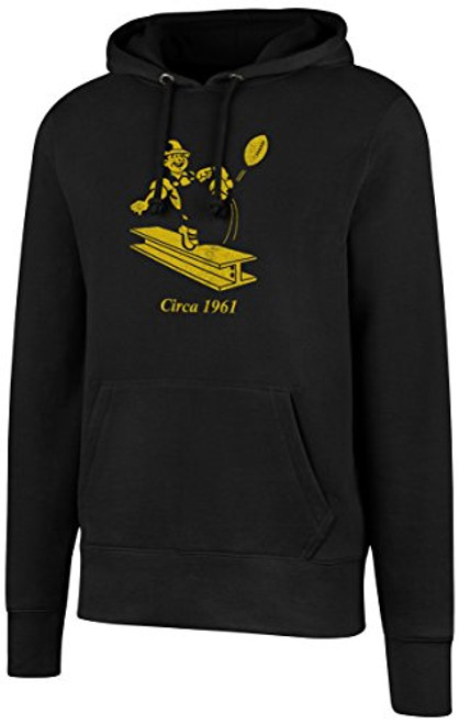 OTS NFL Pittsburgh Steelers Mens Fleece Hoodie Distressed Team Color Legacy Logo Large