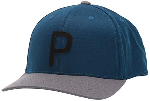 Puma Golf 2018 P Throwback Snapback Hat Mens Gibraltar Sea One Size
