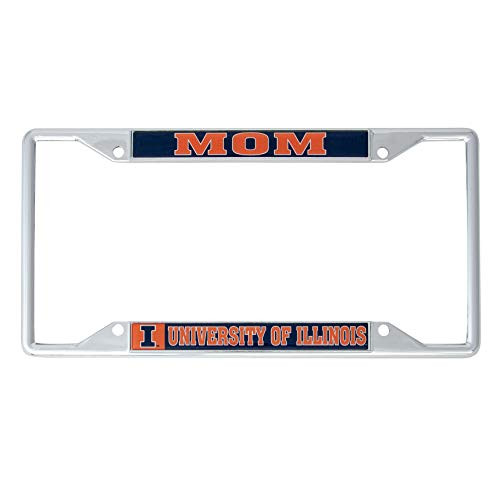 Desert Cactus University of Illinois UI Fighting Illini NCAA Metal License Plate Frame for Front or Back of Car Officially Licensed Mom
