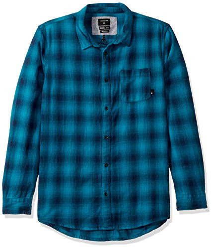 Quiksilver Mens Gold Woven TOP Crystal Teal inca Check M