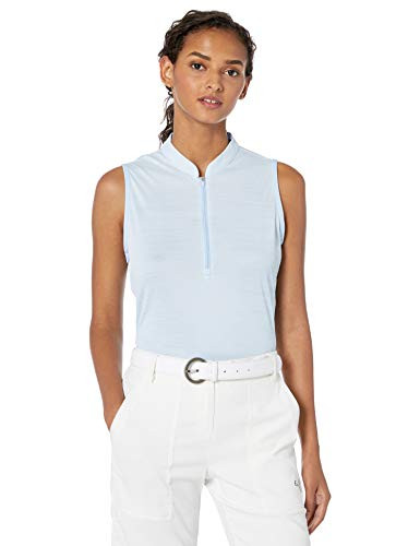 adidas Golf Womens Novelty Sleeveless Polo Glow Blue XLarge