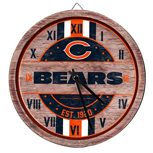FOCO Chicago Bears NFL Barrel Wall Clock