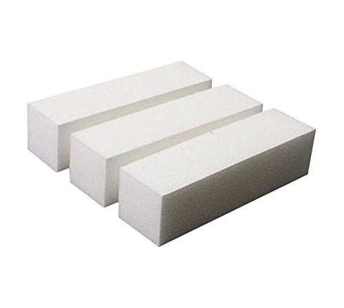 10PCS White Square Sponge Nail File Art Buffer Buffing Sanding Block Grit Manicure Polisher Pedicure Nail Tool For Fingernails Toenails