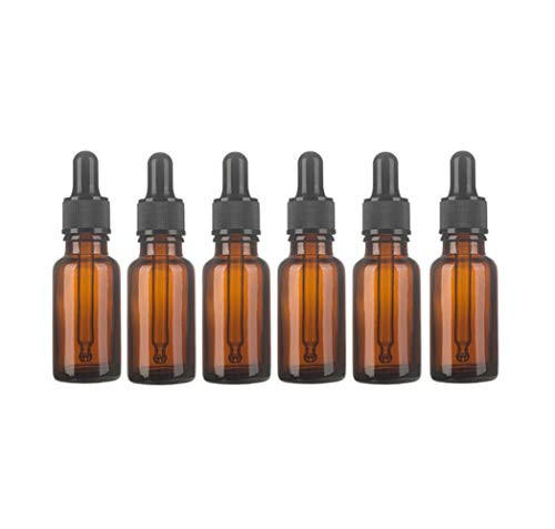 6Pcs Amber Glass Dropper Bottle Empty Refillable Essential Oil Cosmetics Perfume Glass Jar Pot Vial Containers With Black Rubber Lid And Glass Eye Dropper size 20ML067oz 6Pcs Amber Glass Dropper Bottle Empty Refillable Essential Oil Cosmetics Perfume Glass Jar Pot Vial Containers With Black Rubber Lid And Glass Eye Dropper size 20ML067oz