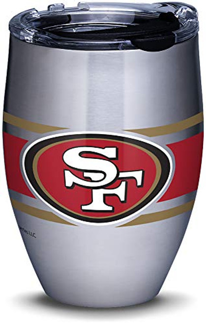 Tervis NFL San Francisco 49ers Stripes Insulated Travel Tumbler with Lid 12oz  Stainless Steel Silver