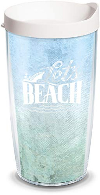 Tervis Margaritaville Landshark Lets Beach Insulated Tumbler with Wrap and White Lid 16oz Clear Tervis Margaritaville Landshark Lets Beach Insulated Tumbler with Wrap and White Lid 16oz Clear