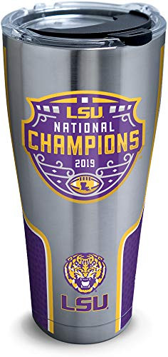 Tervis NCAA LSU Tigers 2019 National Champions Tumbler  Lid 30 oz Silver