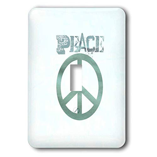 3dRose lsp293571 Turquoise Peace Sign Symbols Spirituality Toggle Switch MultiColor