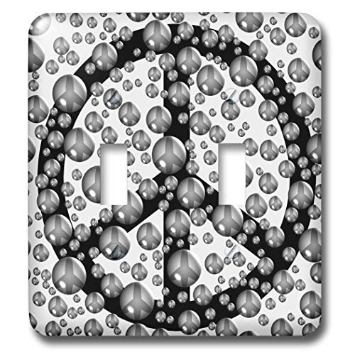 3dRose lsp402252Peace Sign BubblesInspirational Art Double Toggle Switch