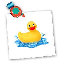 3dRose Rubber Duck Square Quilt Sheet 10 by 10Inch