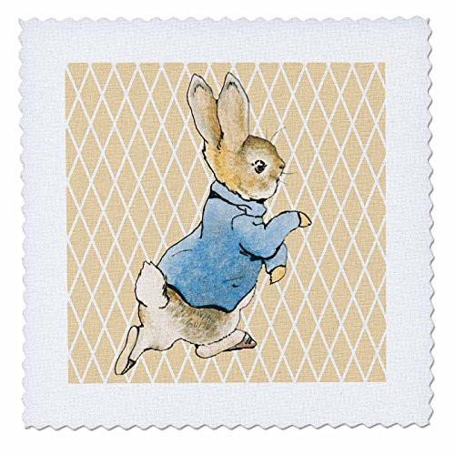 3dRose qs793991 Peter Rabbit Vintage ArtAnimals Quilt Square 10 by 10Inch 3dRose qs793991 Peter Rabbit Vintage ArtAnimals Quilt Square 10 by 10Inch