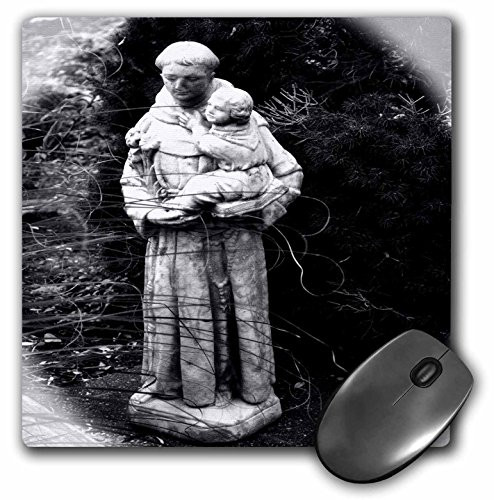 3dRose Mouse Pad A Religious Statue of St Anthony  8 by 8Inches mp1653111