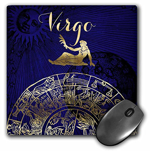 3dRose Mouse Pad Virgo Symbol Astrology Wheel Zodiac Sign Horoscope  8 by 8Inches mp2692711