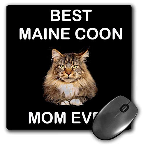 3dRose Mouse Pad Maine Coon Cat with Best Maine Coon Mom Ever Gift  8 by 8Inches mp2949401